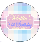 Personalised Pretty Birthday Badge