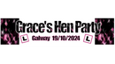 Black and Pink Personalised Hen Party Banner