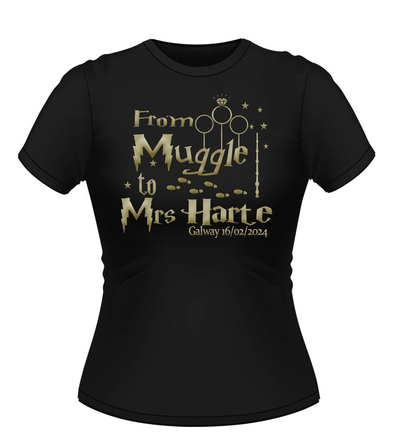 From Muggle to Mrs Personalised Tshirt