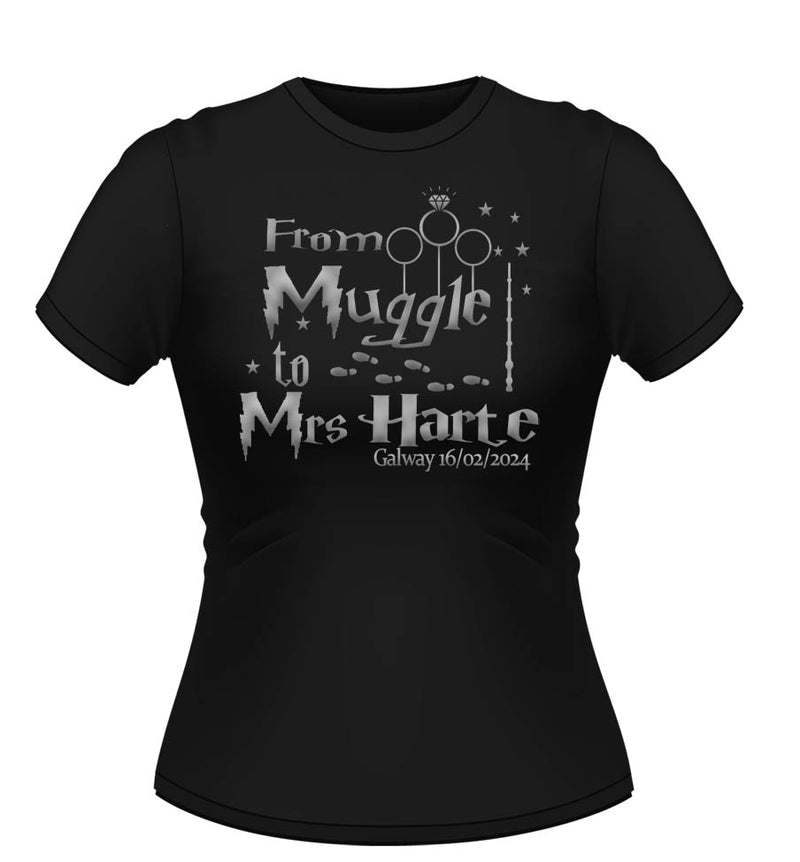 From Muggle to Mrs Personalised Tshirt