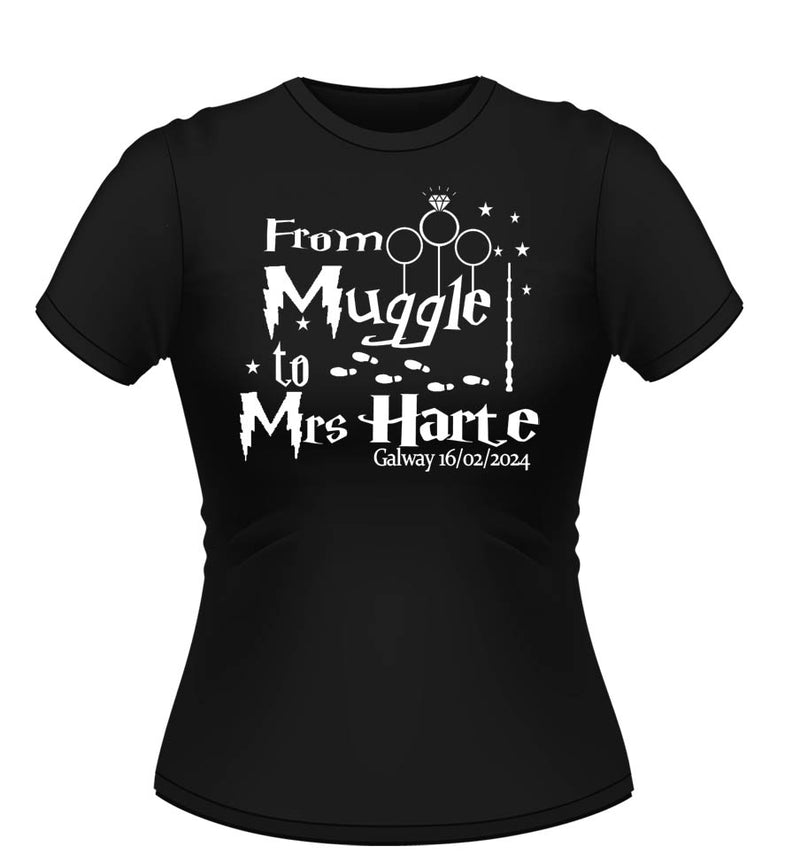 From Muggle to Mrs Personalised Tshirt