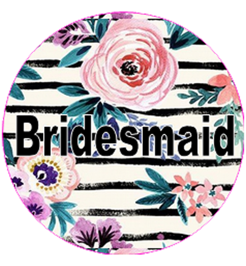 Floral Design Bridesmaid Badge