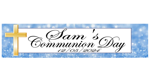 Personalised Boys First Holy communion Banner
