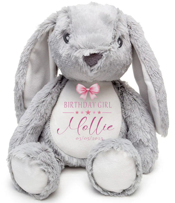 Personlaised Birthday Girl Teddy- Bunny