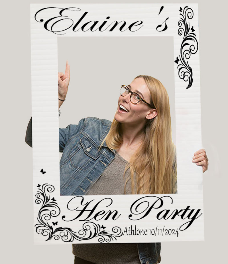 Personalised Classy Floral Hen Party Selfie Frame