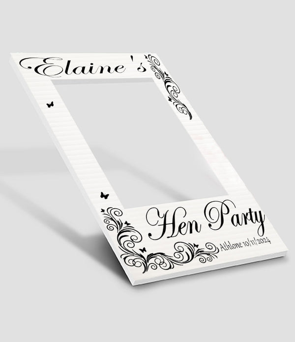 Personalised Classy Floral Hen Party Selfie Frame