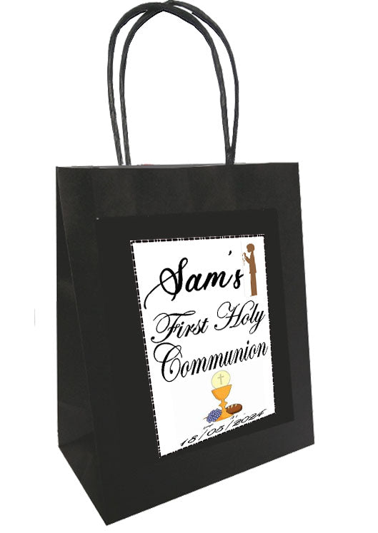 First Holy Communion boys Personalised Gift Bag