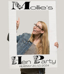 Personalised Floral font Hen Party Selfie Frame