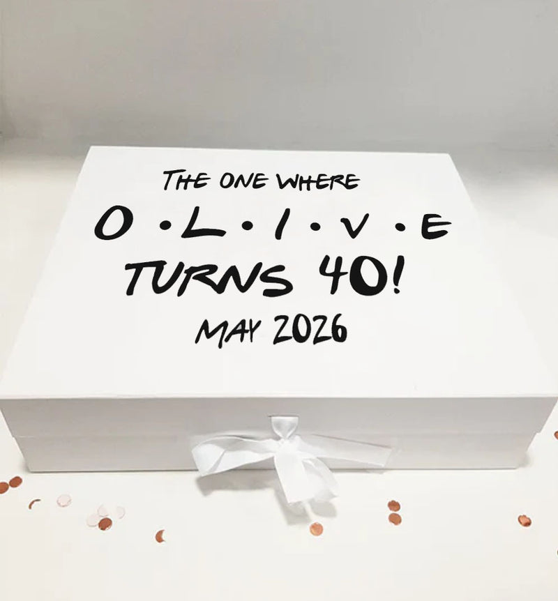 Luxury Personalised Friends theme ANY OCCASION Gift Box