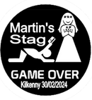Personalised GAME OVER Stag party Badge