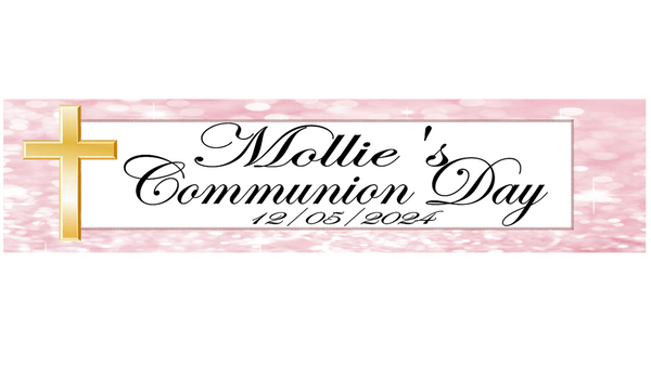 Personalised Girls Holy Communion Banner