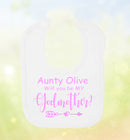 Will you be my Godfather/Godmother Personalised Baby Bib