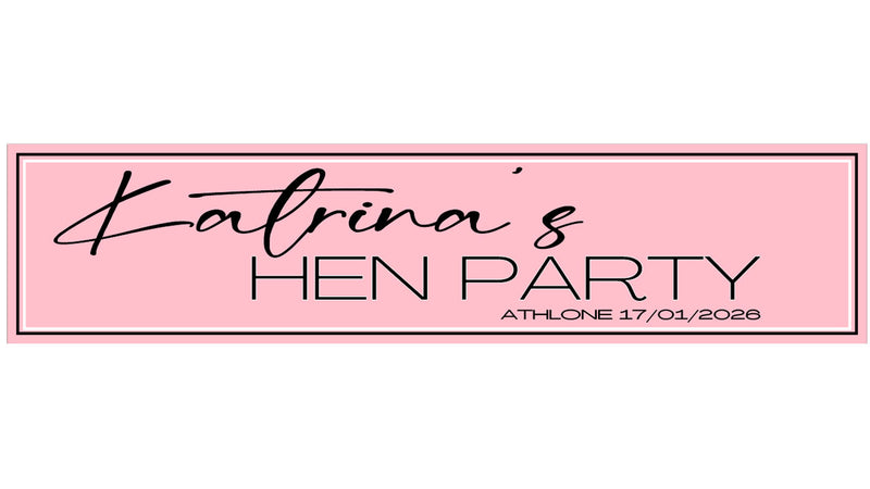 Personalised Hen Party Banner