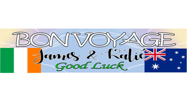 Personalised 'BON VOYAGE' Banner