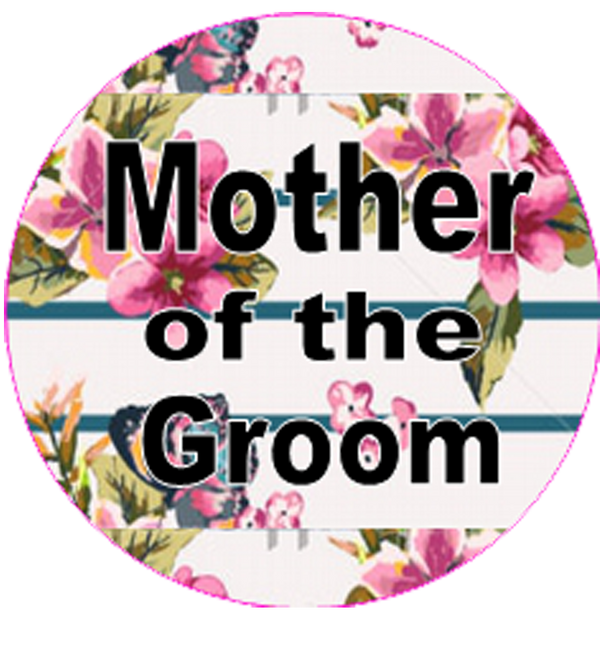 Vintage Floral Design Mother of the Groom Badge