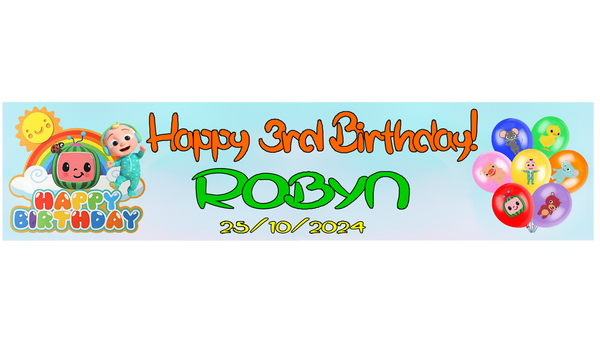 Personalised Nursery Birthday Banner