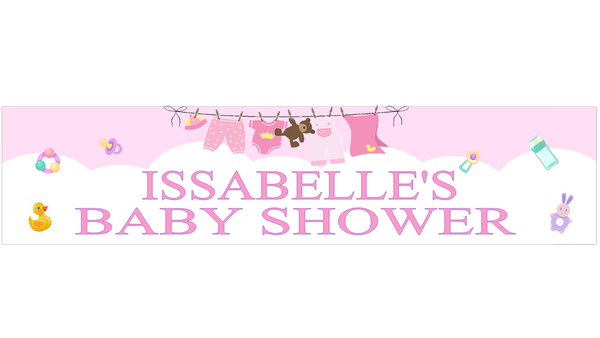 Personalised Baby Girl- Baby Shower/Birthday/Gender Reveal Banner