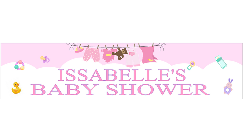 Personalised Baby Girl- Baby Shower/Birthday/Gender Reveal Banner