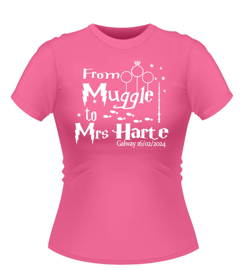 From Muggle to Mrs Personalised Tshirt