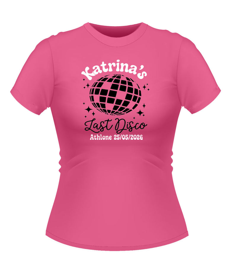 Disco Theme Personalised Hen Party Tshirt