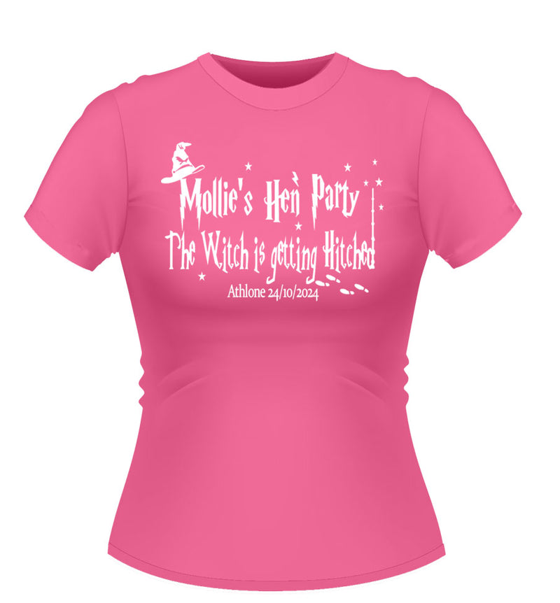 Harry Potter The Witch is Getting Hitched! Personalised Hen Party TShirt