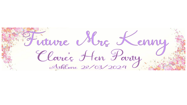 Future Mrs Personalised Hen party Banner