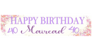 Pretty Floral Personalised Birthday Banner