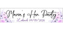 Purple Floral Any Occasion Personalised Banner
