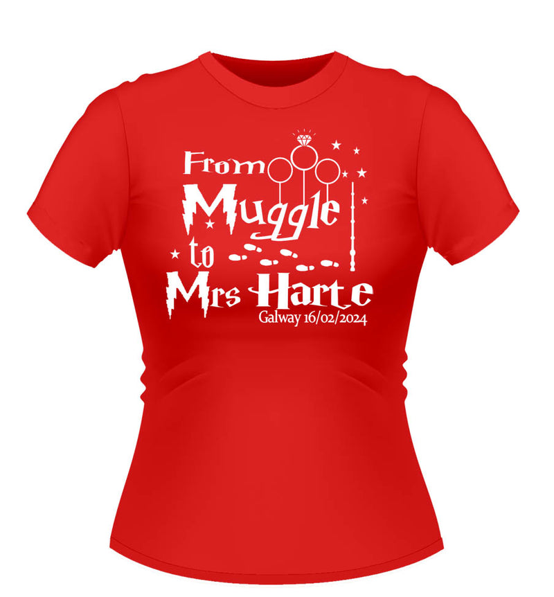 From Muggle to Mrs Personalised Tshirt