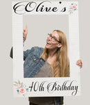 Personalised Rose Design Birthday Party Selfie Frame