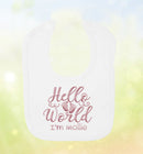 'Hello world' Personalised Bib