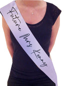 Personalised SCRIPT Font Style Sash