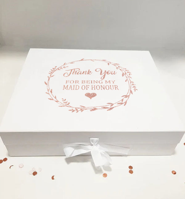 Luxury Personalised 'Thank You' design gift box