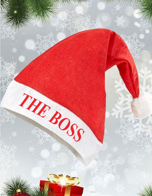 THE BOSS Fleece Santa Hat Adult