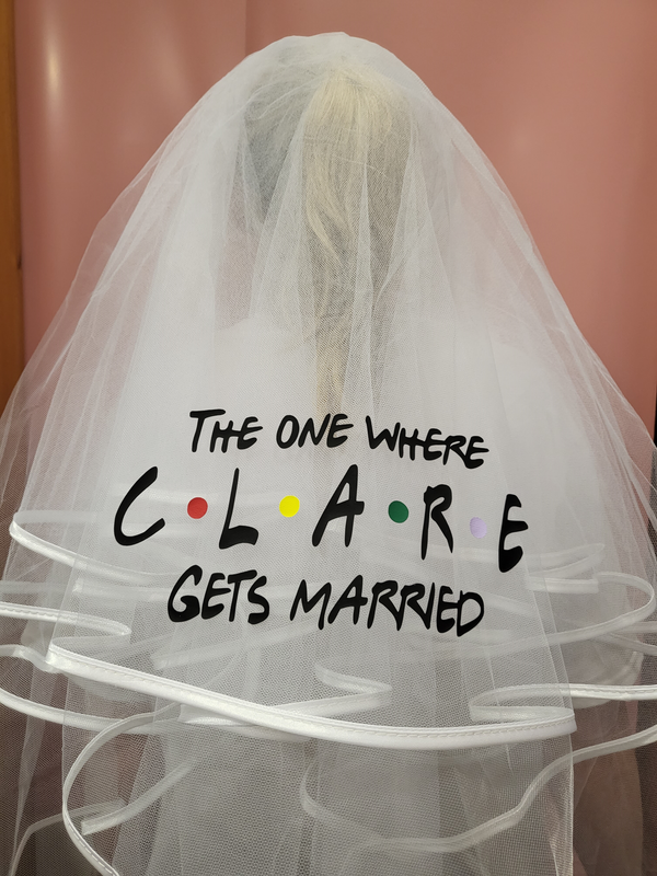 Personalised Friends Theme Veil