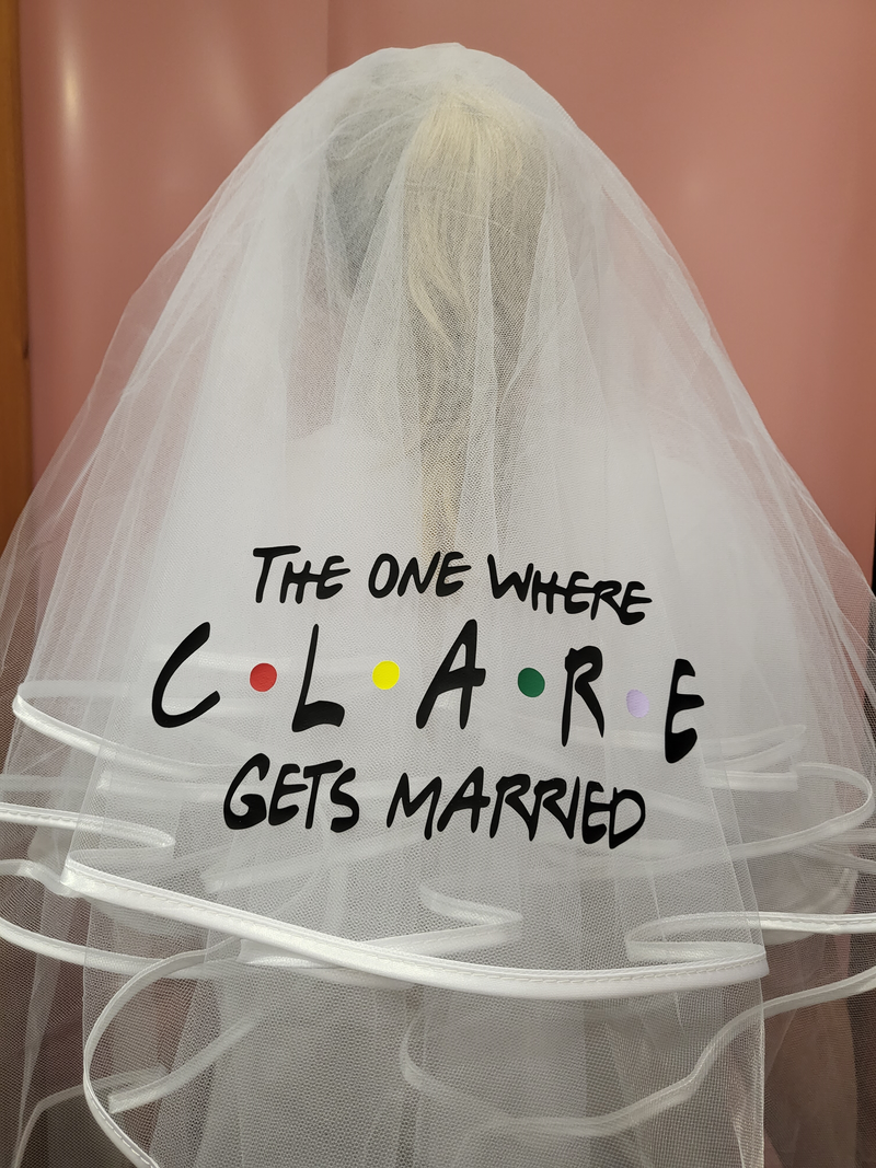 Personalised Friends Theme Veil