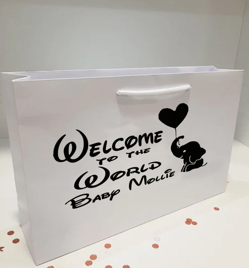 'Welcome to the World' Personalised Gift Bag