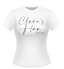 Personalised Hen Party Tshirt Script style