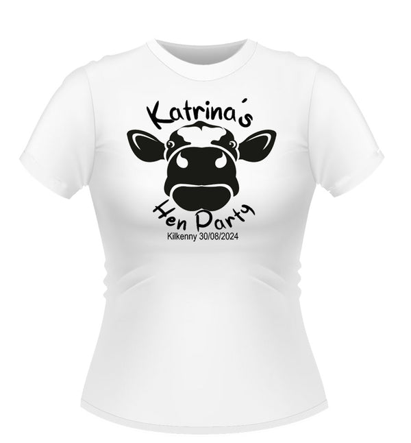 Fun Farm Theme Personalised Hen Party Tshirt