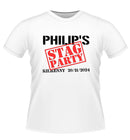 Personalised Stag Party Stamp Design Tshirt