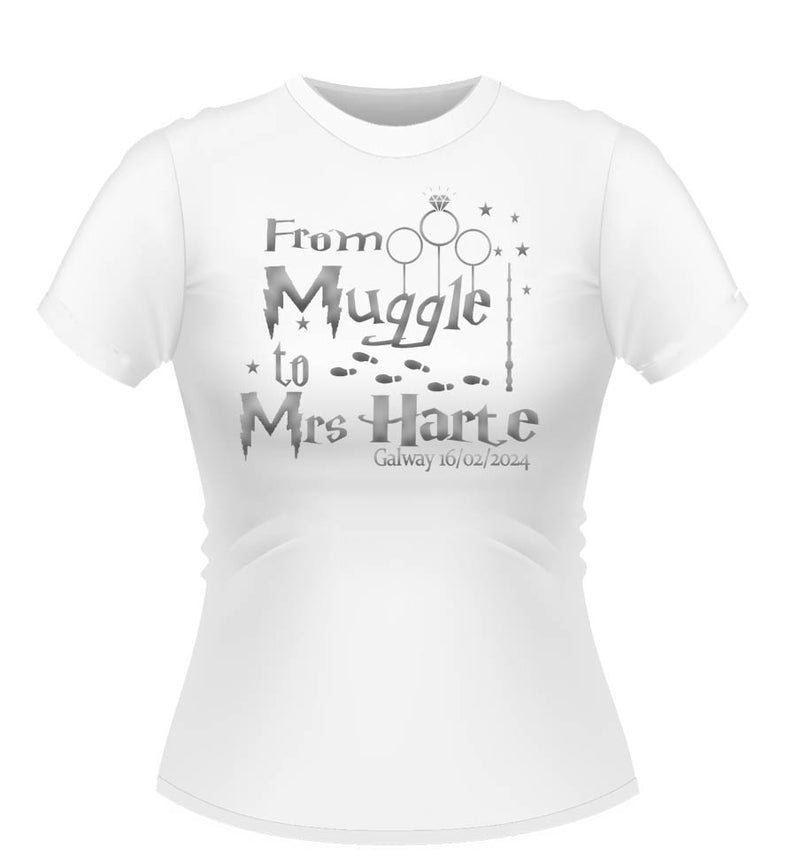 From Muggle to Mrs Personalised Tshirt