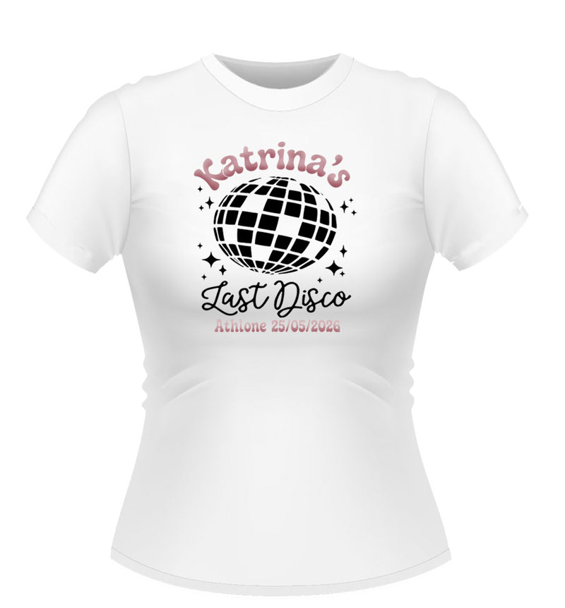 Disco Theme Personalised Hen Party Tshirt
