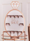Rose Gold Hen Party Drinks Shot Wall