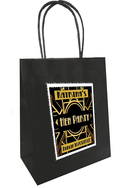 1920's Theme Personalised Hen Party Bag