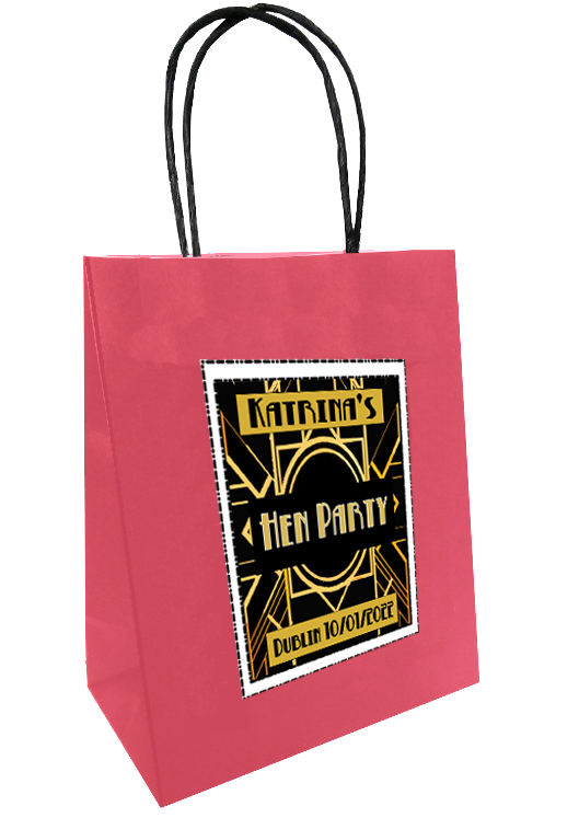 1920's Theme Personalised Hen Party Bag