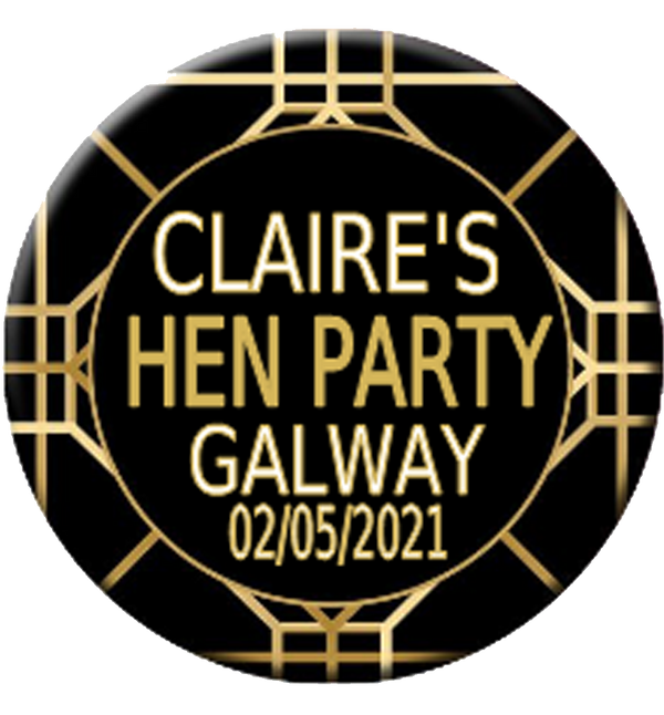 1920's Flapper Theme Personalised Badge