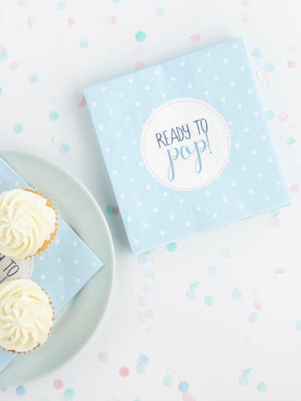 READY TO POP BLUE NAPKINS
