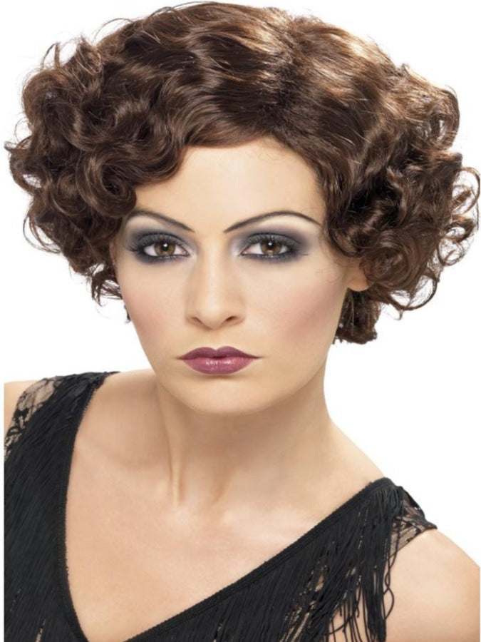 20s flirty flapper wig brown