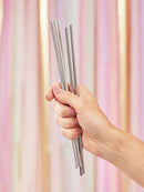 Silver Stainless Steel Straws