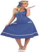 50s blue dress costume